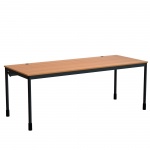 EDV-Tisch, 200x90 cm (B/T), 72 cm hoch, offener Blechkabelkanal, 